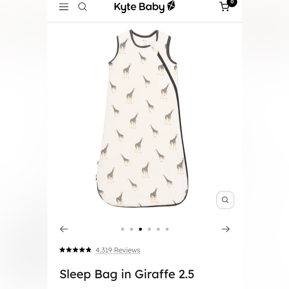 Giraffe Print Kyte Baby Sleep Sack Set